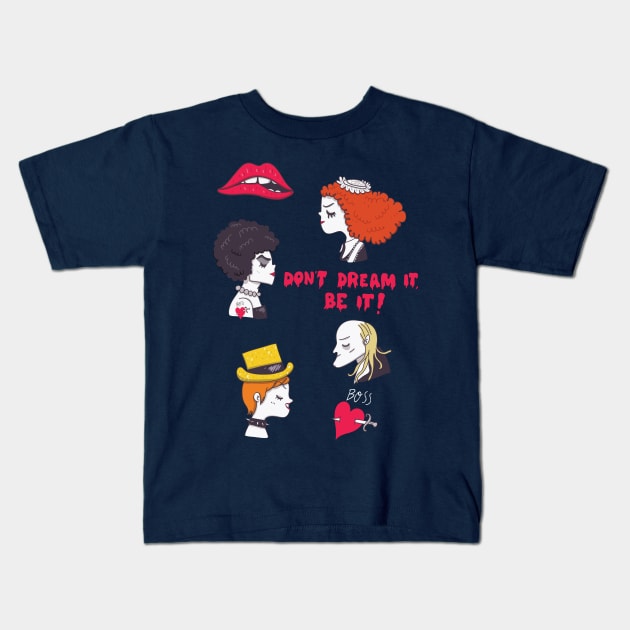 rocky horror picture show Kids T-Shirt by violinoviola